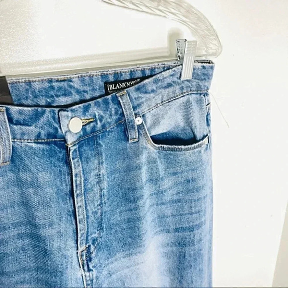 NWT Blank NYC Baxter Destroyed Ribcage Straight Leg High Waist Jeans Waist 29 - Picture 4 of 9